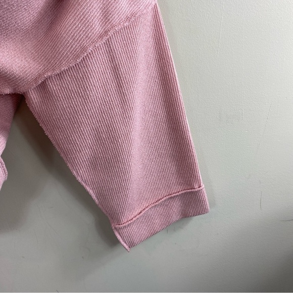 BDG Urban Outfitters Women’s Pink V Neck Oversized Boxy Lightweight Sweater Sz M - Picture 7 of 12